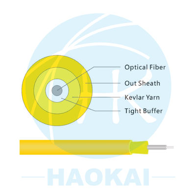 LSZH / PVC FTTH Indoor Cable 1000m 2000m GJFJBV Fiber Optic Cable