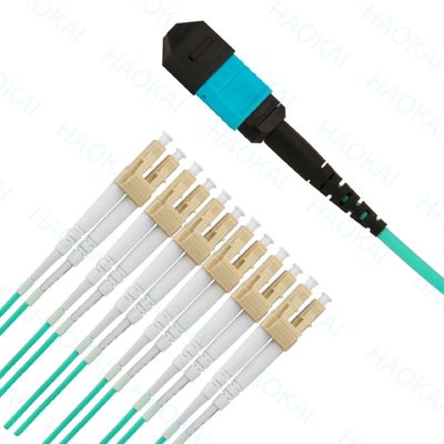 Compatto MPO / MTP Fiber Optic Patch Cord OM3 Fiber Optic Patch Cable