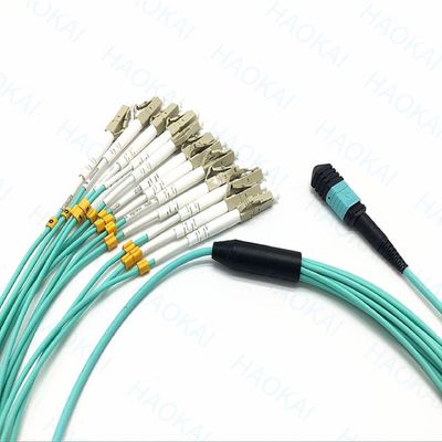 Compatto MPO / MTP Fiber Optic Patch Cord OM3 Fiber Optic Patch Cable