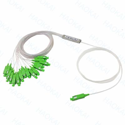 1X2 Mini Fiber PLC Splitter PBT Coupler con connettore SC / APC