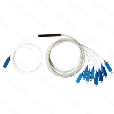 FTTH 1x4 1x8 Fibre PLC Splitter Mini Tube in acciaio con connettore SC APC