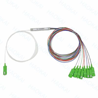 FTTH 1x4 1x8 Fibre PLC Splitter Mini Tube in acciaio con connettore SC APC