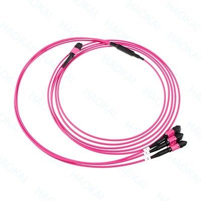 LC Fiber Optical Patch Cord 12core MPO Fan Out Om4 Fiber Patch Cables