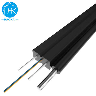 Cavo a fibra ottica aereo FTTH Cavo a fibra ottica a 2 core a caduta esterna con colore nero LSZH
