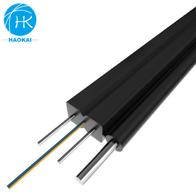 Cavo a fibra ottica aereo FTTH Cavo a fibra ottica a 2 core a caduta esterna con colore nero LSZH