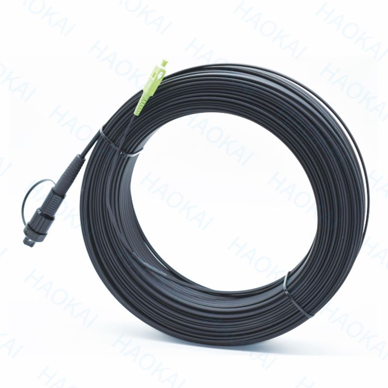 SC APC FTTA Cavo a fibra ottica 5.0mm G657A2 LSZH 5M Cordone di patch nero