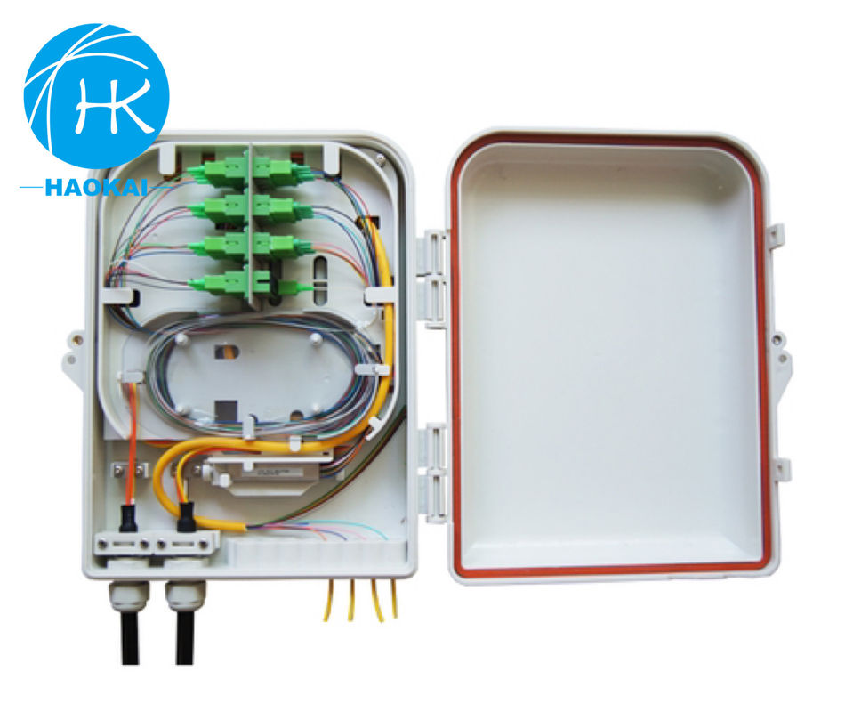 Box FTTH a prova d'acqua aereo 16port Fibra ottica a muro di montaggio Box di distribuzione Splice Chiusura