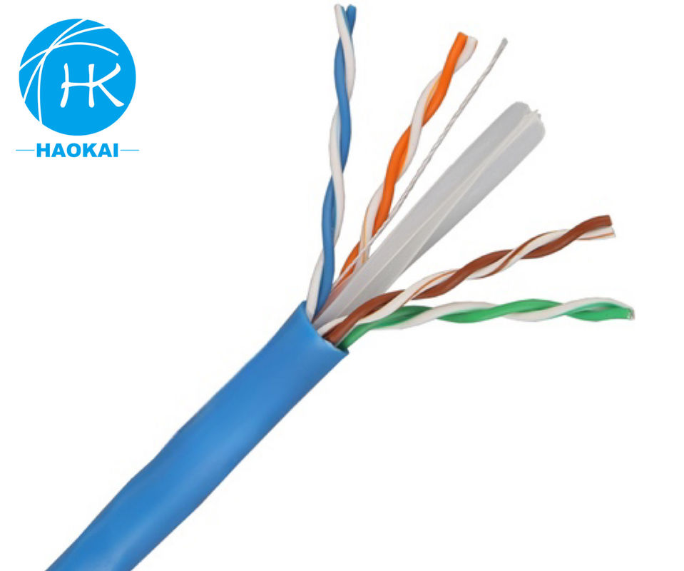 Cavo LAN interno in rame massello UTP CAT6 personalizzato 4 coppie 23awg 0,57mm 250MHz