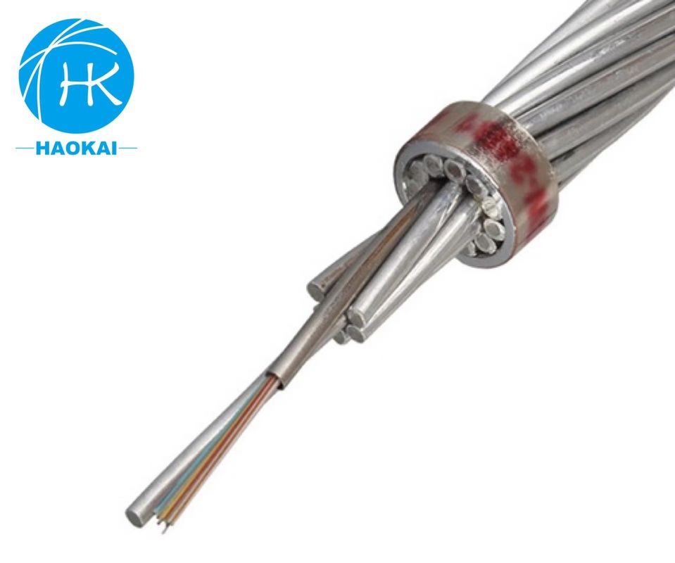 OPGW esterno G652d filo a terra stratificato cavo a fibra ottica 24 core 48 core 96 core 144 core